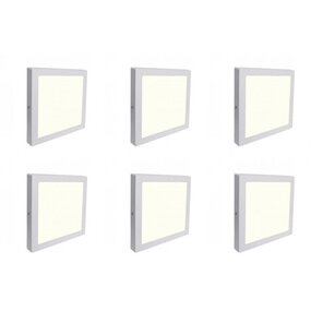 LED Downlight 6 Pack - Opbouw 18W LED Lamp Natuurlijk Wit LED Downlight 6 Pack - Opbouw 18W LED Lamp Natuurlijk Wit