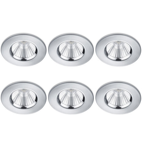 LED Spot 6 Pack - Dimbare Inbouw LED Downlight 5W Waterdicht IP65 Warm Wit 3000K