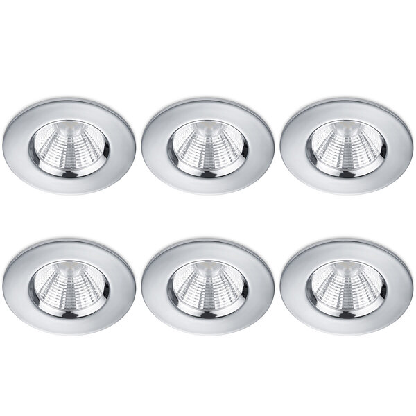 HLW LED LED Spot 6 Pack - Dimbare Inbouw LED Downlight 5W Waterdicht IP65 Warm Wit 3000K