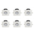 LED Spot 6 Pack - Inbouw LED Downlight 6W - Waterdicht IP65 - Natuurlijk Wit