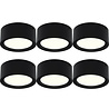 HLW LED LED Downlight 6 Pack 15W - Opbouw Rond Mat Zwart Aluminium Ø180mm HLW LED LED Downlight 6 Pack 15W - Opbouw Rond Mat Zwart Aluminium Ø180mm