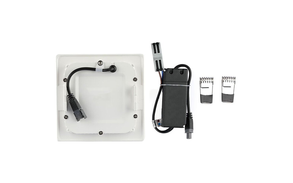 HLW LED Inbouw LED Downlight Slim 24W Vierkant Neutraal Wit 4000K Mat Wit Aluminium