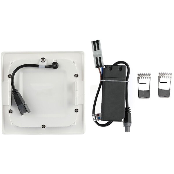 HLW LED Inbouw LED Downlight Slim 24W Vierkant - Helder Koud Wit 6000K, Mat Wit Aluminium HLW LED Inbouw LED Downlight Slim 24W Vierkant - Helder Koud Wit 6000K, Mat Wit Aluminium