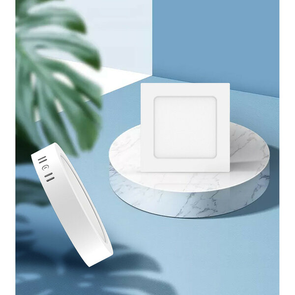 HLW LED LED Downlight Pro Opbouw 18W - Warm Wit 2700K–3000K, Mat Wit, Vierkant HLW LED LED Downlight Pro Opbouw 18W - Warm Wit 2700K–3000K, Mat Wit, Vierkant