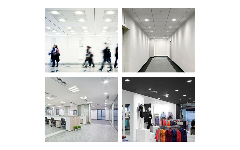 HLW LED LED Downlight Pro Opbouw 18W - Warm Wit 2700K–3000K, Mat Wit, Vierkant