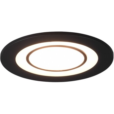 HLW LED LED Spot - Inbouw LED Downlight 5W Warm Wit 2700K–3000K Rond Mat Zwart