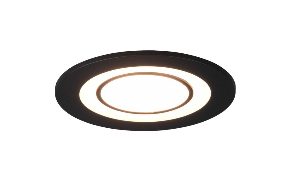 HLW LED LED Spot - Inbouw LED Downlight 5W Warm Wit 2700K–3000K Rond Mat Zwart HLW LED LED Spot - Inbouw LED Downlight 5W Warm Wit 2700K–3000K Rond Mat Zwart