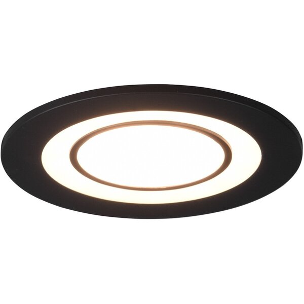 HLW LED LED Spot - Inbouw LED Downlight 5W Warm Wit 2700K–3000K Rond Mat Zwart