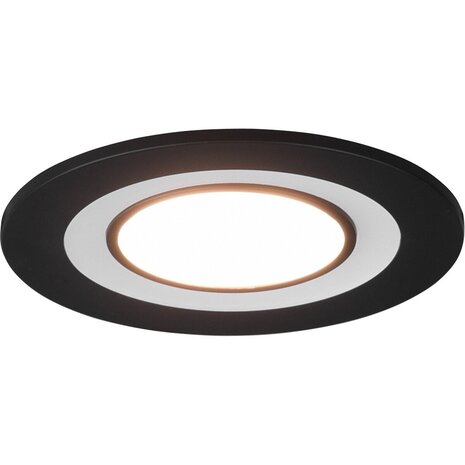 HLW LED LED Spot - Inbouw LED Downlight 5W Warm Wit 2700K–3000K Rond Mat Zwart