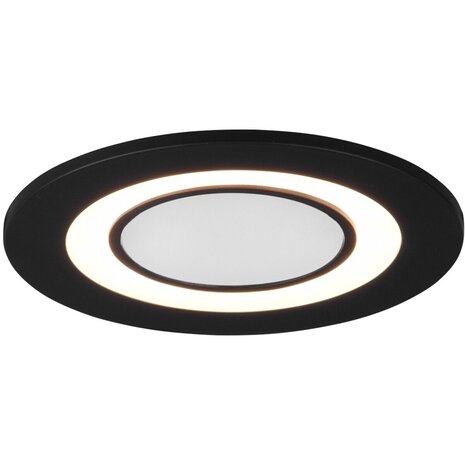 HLW LED LED Spot - Inbouw LED Downlight 5W Warm Wit 2700K–3000K Rond Mat Zwart