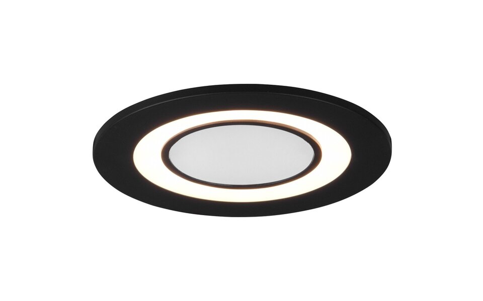 HLW LED LED Spot - Inbouw LED Downlight 5W Warm Wit 2700K–3000K Rond Mat Zwart HLW LED LED Spot - Inbouw LED Downlight 5W Warm Wit 2700K–3000K Rond Mat Zwart