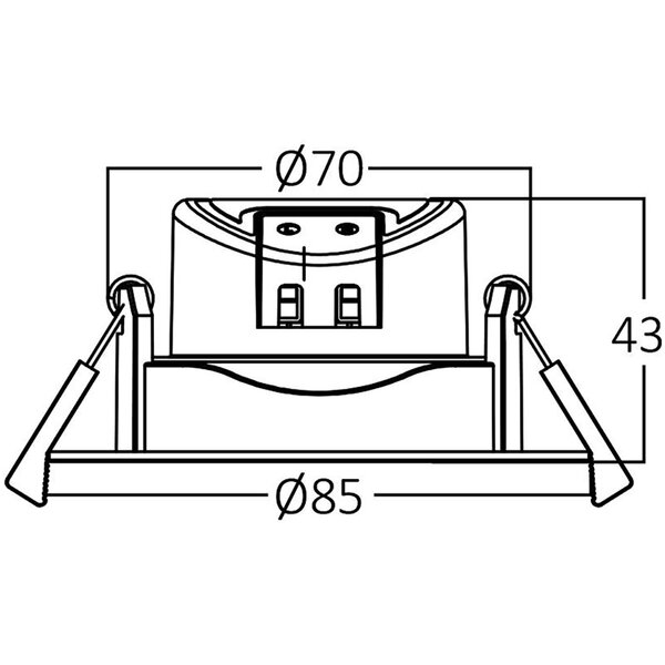 HLW LED Waterdichte LED Spot Brinton 7W Warm Wit 2700K–3000K Inbouw LED Downlight HLW LED Waterdichte LED Spot Brinton 7W Warm Wit 2700K–3000K Inbouw LED Downlight