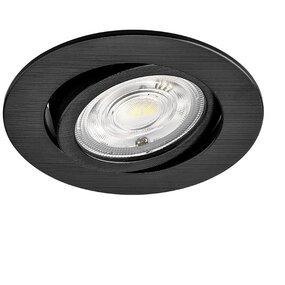 LED Inbouwspot Brinton 7W Dimbaar Warm Wit 3000K Zwart LED Inbouwspot Brinton 7W Dimbaar Warm Wit 3000K Zwart