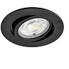 HLW LED Brinton Dimbare LED Spot 7W - Inbouw LED Downlight Warm Wit 2700-3000K Zwart