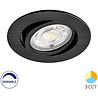 HLW LED Brinton Dimbare LED Spot 7W - Inbouw LED Downlight Warm Wit 2700-3000K Zwart