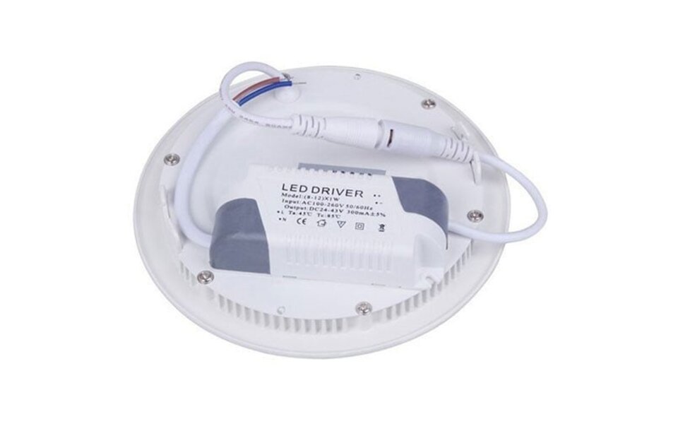 HLW LED LED Downlight Slim Inbouw Rond 18W - Koud Wit 6000K - Mat Wit Aluminium Ø225mm