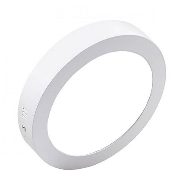 HLW LED LED Downlight Opbouw Rond 18W - Helder Koud Wit 6000K - Mat Wit Ø225mm