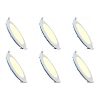 LED Downlight Slim 6 Pack - Inbouw 3W Dimbaar Warm Wit