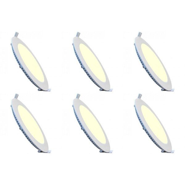HLW LED Inbouw LED Downlight Slim 6 Pack - Dimbaar 3W Warm Wit 2700K Mat Wit Aluminium HLW LED Inbouw LED Downlight Slim 6 Pack - Dimbaar 3W Warm Wit 2700K Mat Wit Aluminium