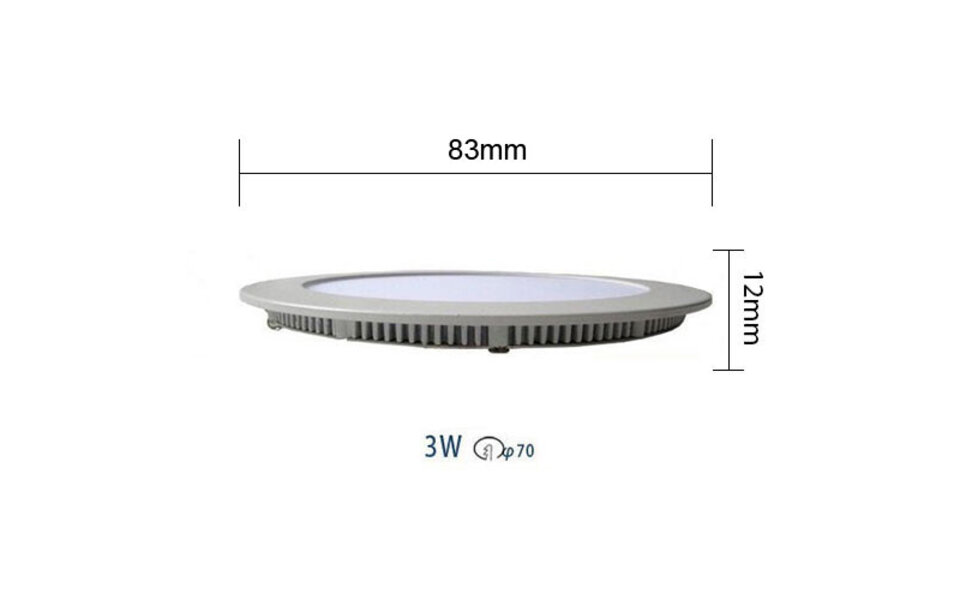HLW LED Inbouw LED Downlight Slim Rond 3W - Dimbaar - Natuurlijk Wit 4200K - Ø83mm