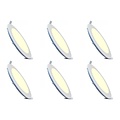 LED Downlight Slim 6 Pack - 6W Inbouw Dimbaar Warm Wit 2700K Ø120mm