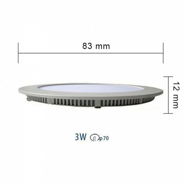 HLW LED Inbouw LED Downlight Slim 3W - Rond, Mat Zwart, Natuurlijk Wit 4200K, Ø83mm Aluminium HLW LED Inbouw LED Downlight Slim 3W - Rond, Mat Zwart, Natuurlijk Wit 4200K, Ø83mm Aluminium
