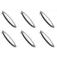 LED Downlight Slim 6 Pack - Inbouw LED Lamp 3W Mat Zwart LED Downlight Slim 6 Pack - Inbouw LED Lamp 3W Mat Zwart