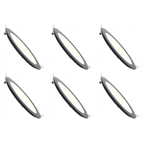 LED Downlight Slim 6 Pack - Inbouw LED Downlight 3W Natuurlijk Wit 4200K Ø83mm LED Downlight Slim 6 Pack - Inbouw LED Downlight 3W Natuurlijk Wit 4200K Ø83mm