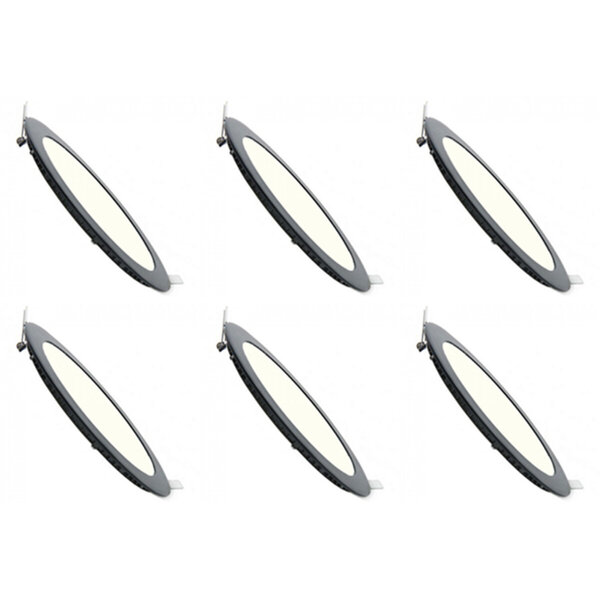 HLW LED LED Downlight Slim 6 Pack - Inbouw LED Downlight 3W Natuurlijk Wit 4200K Ø83mm HLW LED LED Downlight Slim 6 Pack - Inbouw LED Downlight 3W Natuurlijk Wit 4200K Ø83mm