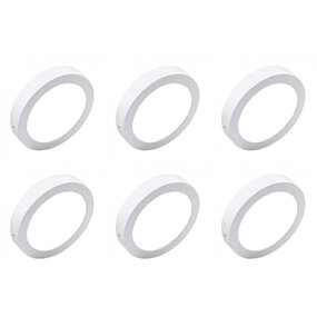 LED Downlight 6 Pack - Opbouw 12W Koud Wit 6000K LED Downlight 6 Pack - Opbouw 12W Koud Wit 6000K