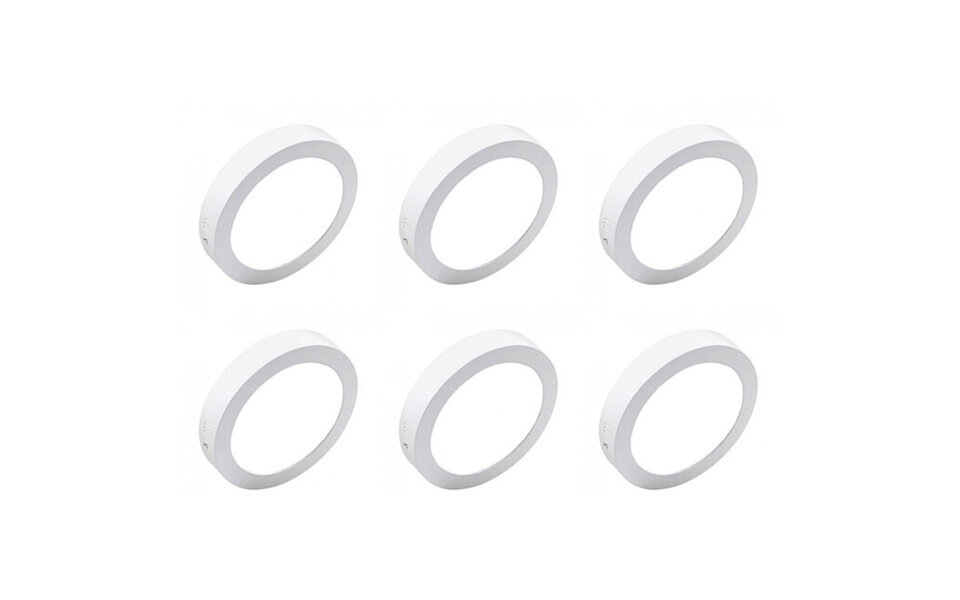 HLW LED LED Downlight 6 Pack - Opbouw LED Downlight 12W Koud Wit 6000K Rond Ø170mm HLW LED LED Downlight 6 Pack - Opbouw LED Downlight 12W Koud Wit 6000K Rond Ø170mm