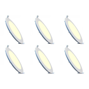 LED Downlight Slim 6 Pack - Inbouw Rond 18W Warm Wit LED Downlight Slim 6 Pack - Inbouw Rond 18W Warm Wit