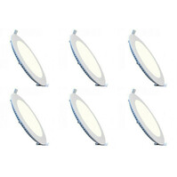 LED Downlight Slim 6 Pack - Inbouw 3W Dimbaar Natuurlijk Wit