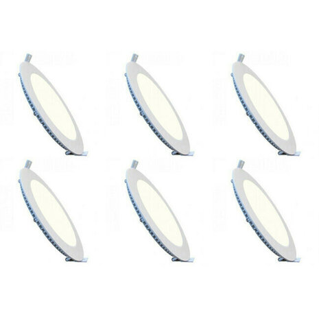 HLW LED Inbouw LED Downlight Slim 6 Pack - Rond 3W Dimbaar LED Lamp Natuurlijk Wit HLW LED Inbouw LED Downlight Slim 6 Pack - Rond 3W Dimbaar LED Lamp Natuurlijk Wit