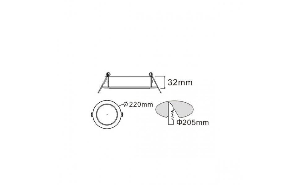 HLW LED LED Downlight Slim Pro - Inbouw LED Downlight 18W Neutraal Wit 4000K Ø220mm