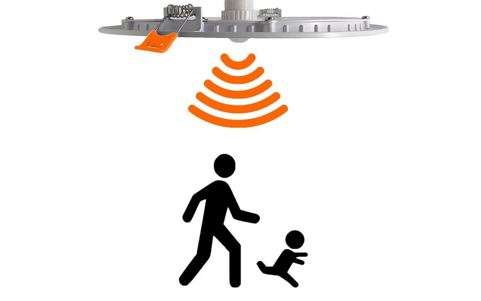 HLW LED Inbouw LED Downlight 24W Met PIR Bewegingssensor Koud Wit 6000K HLW LED Inbouw LED Downlight 24W Met PIR Bewegingssensor Koud Wit 6000K