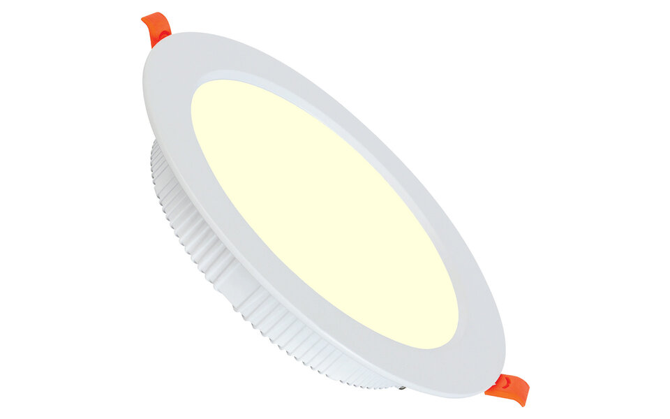 HLW LED Inbouw LED Downlight 8W Warm Wit 2700K–3000K - Mat Wit Aluminium Ø98mm