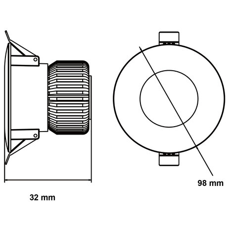 HLW LED Inbouw LED Downlight 8W Warm Wit 2700K–3000K - Mat Wit Aluminium Ø98mm HLW LED Inbouw LED Downlight 8W Warm Wit 2700K–3000K - Mat Wit Aluminium Ø98mm