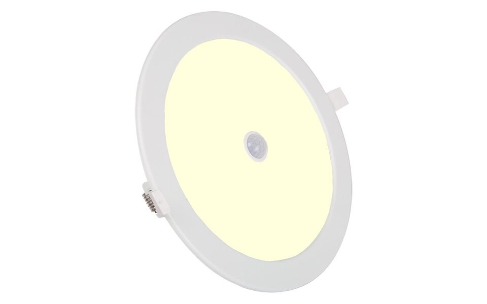 HLW LED Inbouw LED Downlight Slim 12W met PIR Bewegingssensor, Warm Wit 2700K–3000K