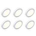 Opbouw LED Downlight 6 Pack 18W - Ronde LED Lamp Ø225mm Natuurlijk Wit