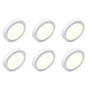 LED Downlight 6 Pack - Opbouw LED Lamp 18W Natuurlijk Wit LED Downlight 6 Pack - Opbouw LED Lamp 18W Natuurlijk Wit