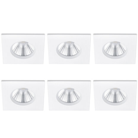 LED Spot 6 Pack - Inbouw LED Downlight 5W Dimbaar Waterdicht IP65 Warm Wit 3000K