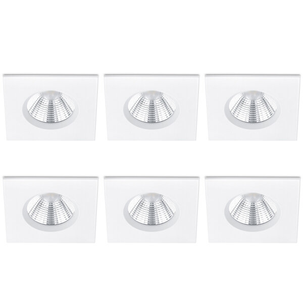 HLW LED LED Spot 6 Pack - Inbouw LED Downlight 5W Dimbaar Waterdicht IP65 Warm Wit 3000K