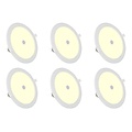 LED Downlight Inbouw Rond 12W Met Sensor - Warm Wit 2700K-3000K, 6 Pack LED Downlight Inbouw Rond 12W Met Sensor - Warm Wit 2700K-3000K, 6 Pack