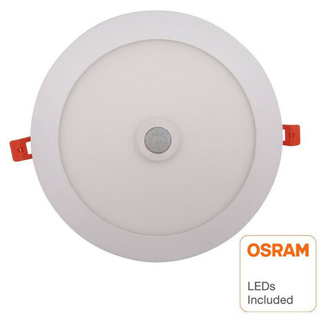 HLW LED LED Downlight Slim 18W Inbouw Met Sensor - Warm Wit 2700K, PIR Bewegingssensor HLW LED LED Downlight Slim 18W Inbouw Met Sensor - Warm Wit 2700K, PIR Bewegingssensor