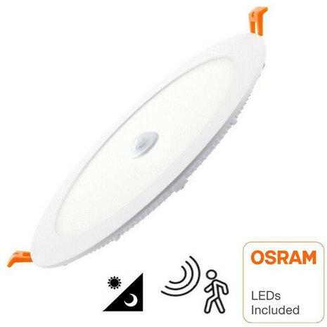 HLW LED LED Downlight Slim 18W Inbouw Met Sensor - Warm Wit 2700K, PIR Bewegingssensor HLW LED LED Downlight Slim 18W Inbouw Met Sensor - Warm Wit 2700K, PIR Bewegingssensor