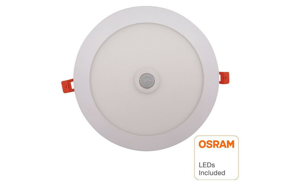 HLW LED Inbouw LED Downlight Slim 24W met PIR Bewegingssensor & Warm Wit 2700K