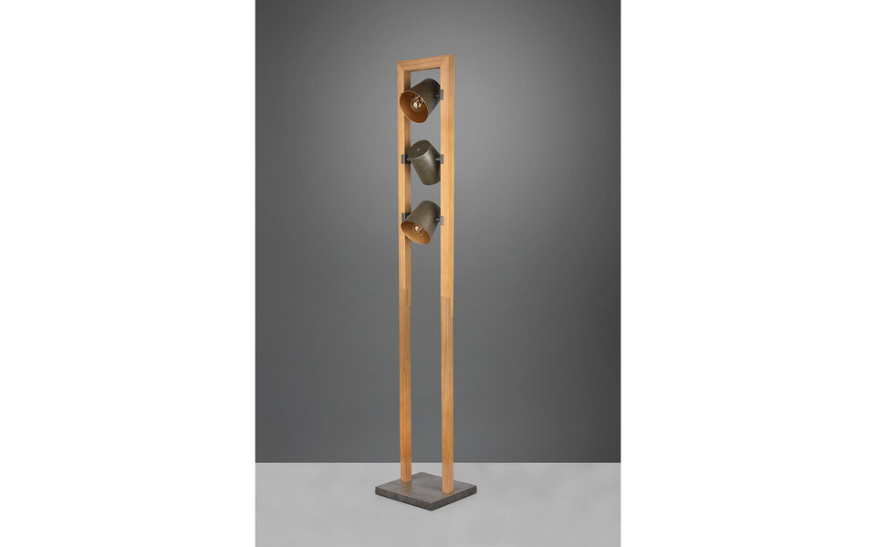 HLW LED LED Vloerlamp Trion Bimm - Antiek Nikkel, 3-lichts & Beam Angle Verstelbaar