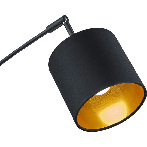 HLW LED LED Vloerlamp Trion Torry - Mat Zwart & Gouden Vloerlamp - 5-lichts - 28W LED