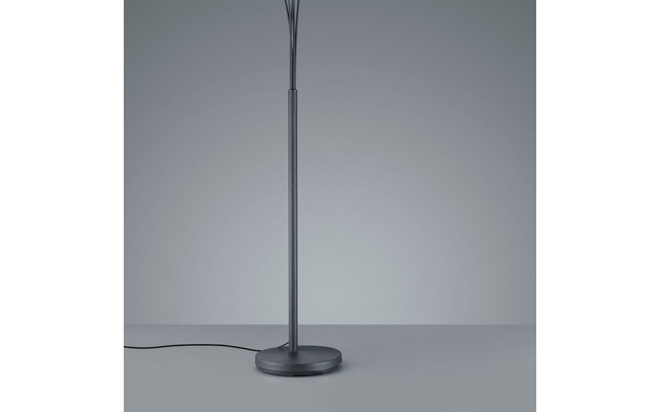 HLW LED LED Vloerlamp Trion Torry - Mat Zwart & Gouden Vloerlamp - 5-lichts - 28W LED